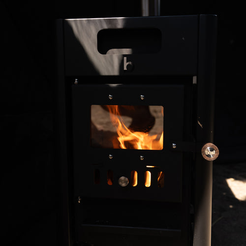 Kamin till bastutält