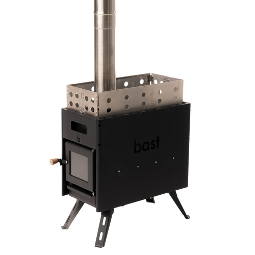 Löv kamin ink stenkorg