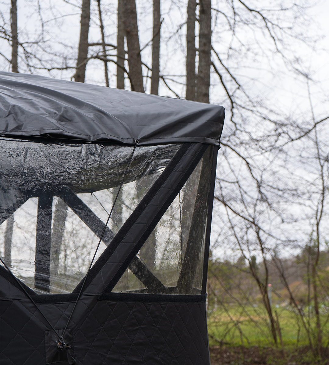 Weather protection for sauna tents