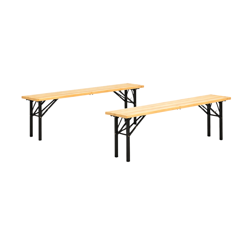 Bench in cedar wood, set of 2 